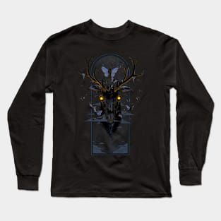 Moth Eaten Deer Head Long Sleeve T-Shirt